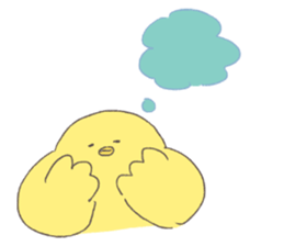 yellow round bird sticker sticker #10860774