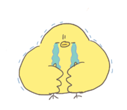 yellow round bird sticker sticker #10860775