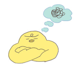 yellow round bird sticker sticker #10860780