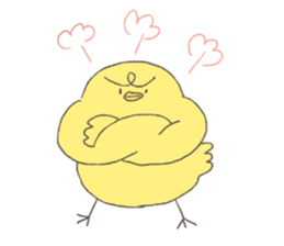 yellow round bird sticker sticker #10860784