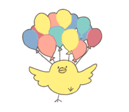yellow round bird sticker sticker #10860802
