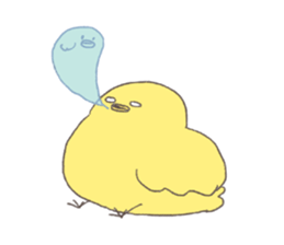 yellow round bird sticker sticker #10860803