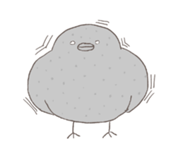 yellow round bird sticker sticker #10860805