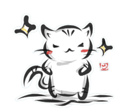 "kanji" cat sticker #10861692