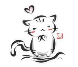 "kanji" cat sticker #10861693