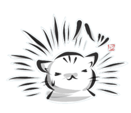 "kanji" cat sticker #10861720