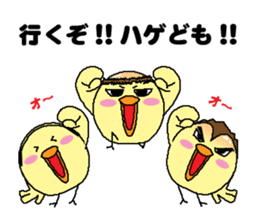 Bald bird three brothers 3 sticker #10864557