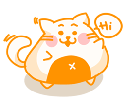 Yellow Onigiri-Cat sticker #10864609