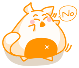 Yellow Onigiri-Cat sticker #10864612
