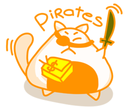 Yellow Onigiri-Cat sticker #10864619