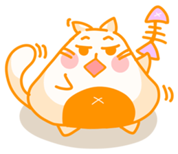 Yellow Onigiri-Cat sticker #10864627