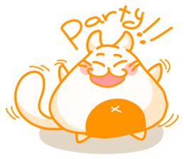 Yellow Onigiri-Cat sticker #10864628