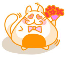 Yellow Onigiri-Cat sticker #10864629