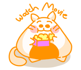 Yellow Onigiri-Cat sticker #10864631