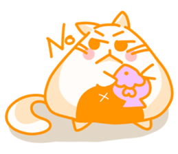 Yellow Onigiri-Cat sticker #10864635