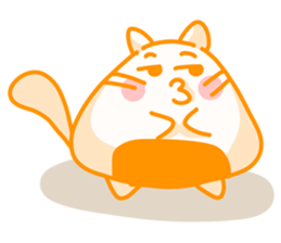 Yellow Onigiri-Cat sticker #10864636