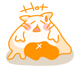 Yellow Onigiri-Cat sticker #10864639