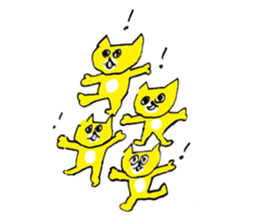 Yellow Cats 4 sticker #10866301