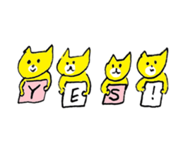 Yellow Cats 4 sticker #10866319