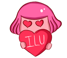 Lovely Pink Girl ' Life sticker #10866752