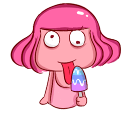 Lovely Pink Girl ' Life sticker #10866753