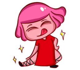 Lovely Pink Girl ' Life sticker #10866758