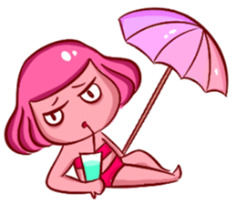 Lovely Pink Girl ' Life sticker #10866759