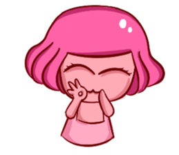 Lovely Pink Girl ' Life sticker #10866761
