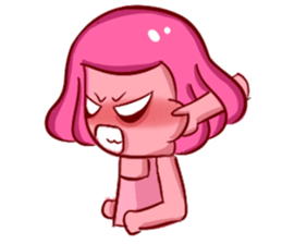 Lovely Pink Girl ' Life sticker #10866771