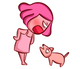 Lovely Pink Girl ' Life sticker #10866775