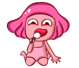 Lovely Pink Girl ' Life sticker #10866784