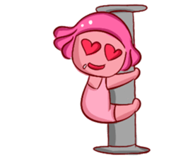 Lovely Pink Girl ' Life sticker #10866785