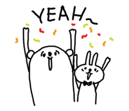 Bears love rabbit sticker #10866803