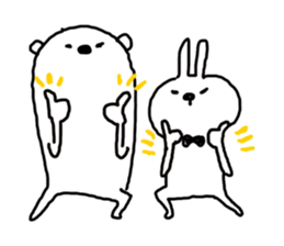 Bears love rabbit sticker #10866811