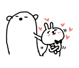 Bears love rabbit sticker #10866825