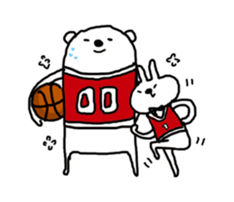 Bears love rabbit sticker #10866829