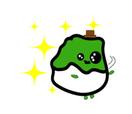 Of a green soybean rice cake, rapidly. sticker #10869352