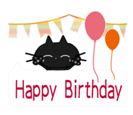 Sticker. black cat5 sticker #10869861