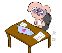 Crazy the rabbit sticker #10870181