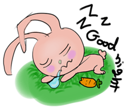 Crazy the rabbit sticker #10870191