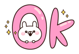 Rabbit a good mood sticker #10871261