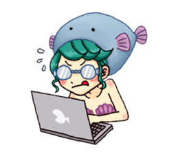 Missy Mermaid & Little Seal sticker #10872645