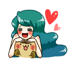 Missy Mermaid & Little Seal sticker #10872652