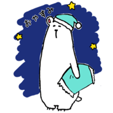 my white bear is cute sticker #10873179