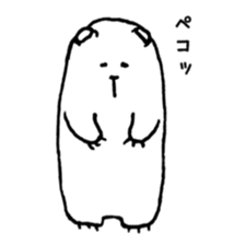 my white bear is cute sticker #10873185