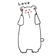 my white bear is cute sticker #10873189