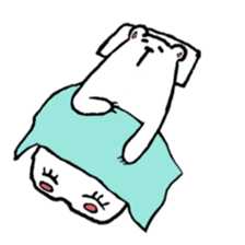 my white bear is cute sticker #10873191