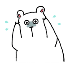 my white bear is cute sticker #10873192