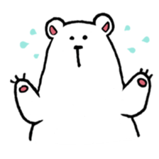 my white bear is cute sticker #10873193