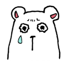 my white bear is cute sticker #10873194